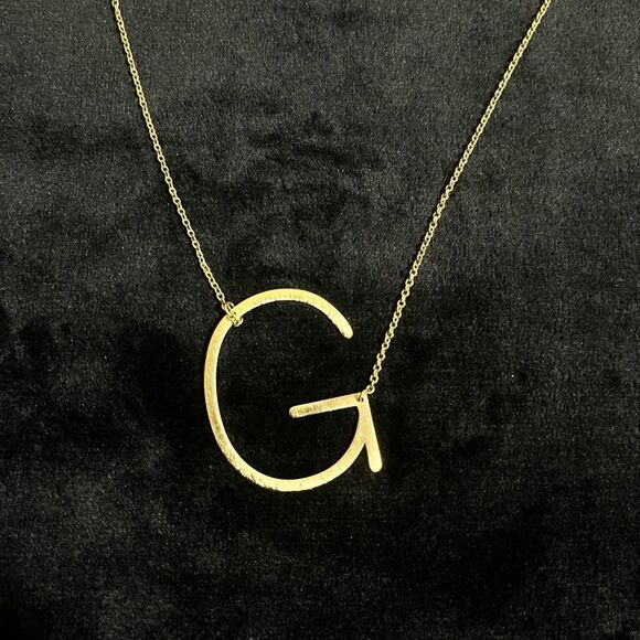 Anthropologie Jewelry - Anthropologie Monogram Pendant Necklace – Letter “G”